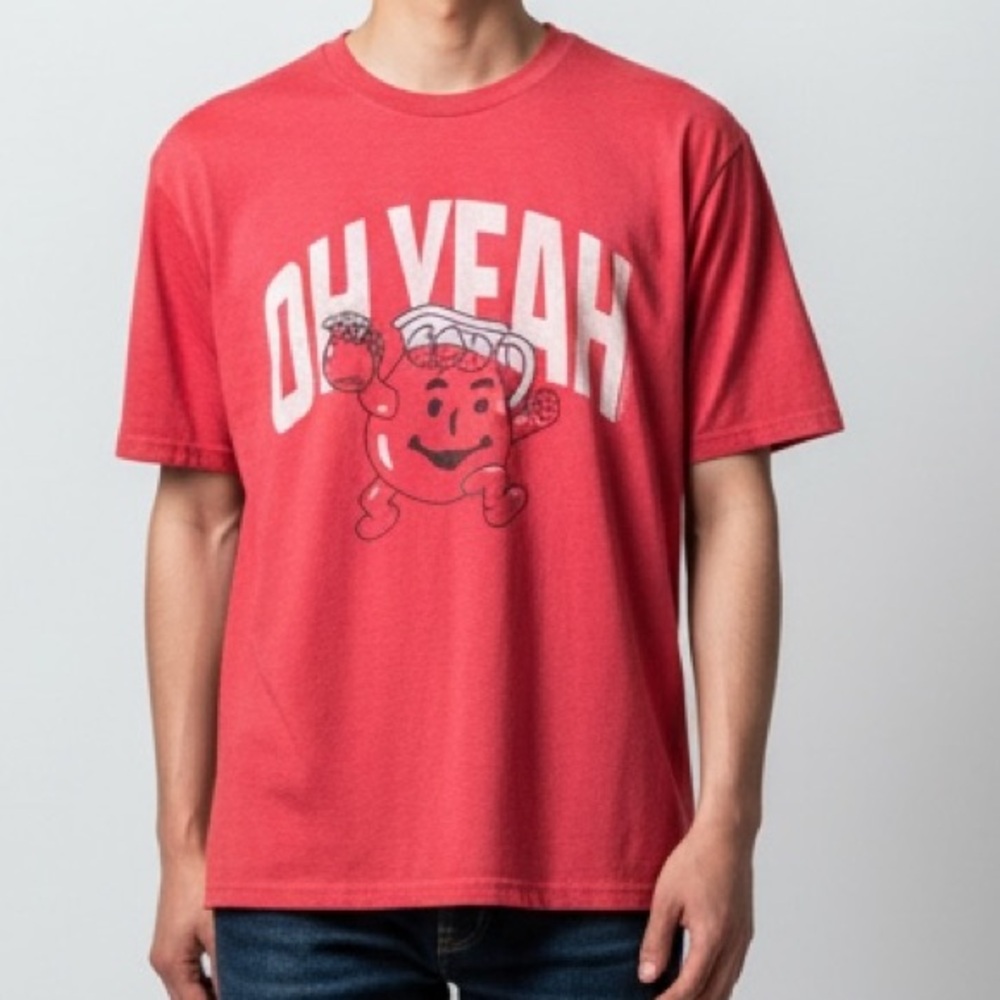 Oh Yeah Kool-Aid Graphic Tee in Red Size Unisex Medium